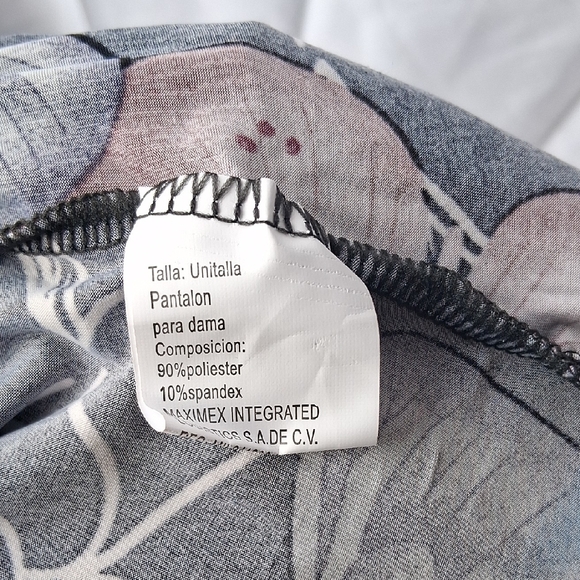 Floral Women's Pants - Black, Pink, Blue One Size - Picture 8 of 9